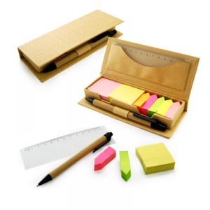 Eco Friendly Sticky Note Pad With Ruler And Pen