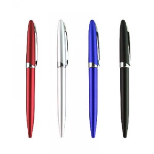 Spring Metallic Plastic Ball Pen