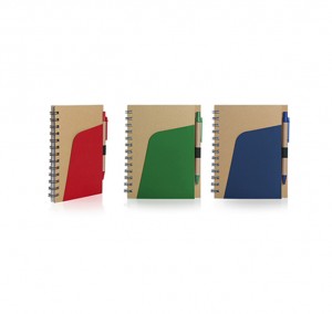 ZNO1028 Eco-Friendly Notebook With Pen And Pocket